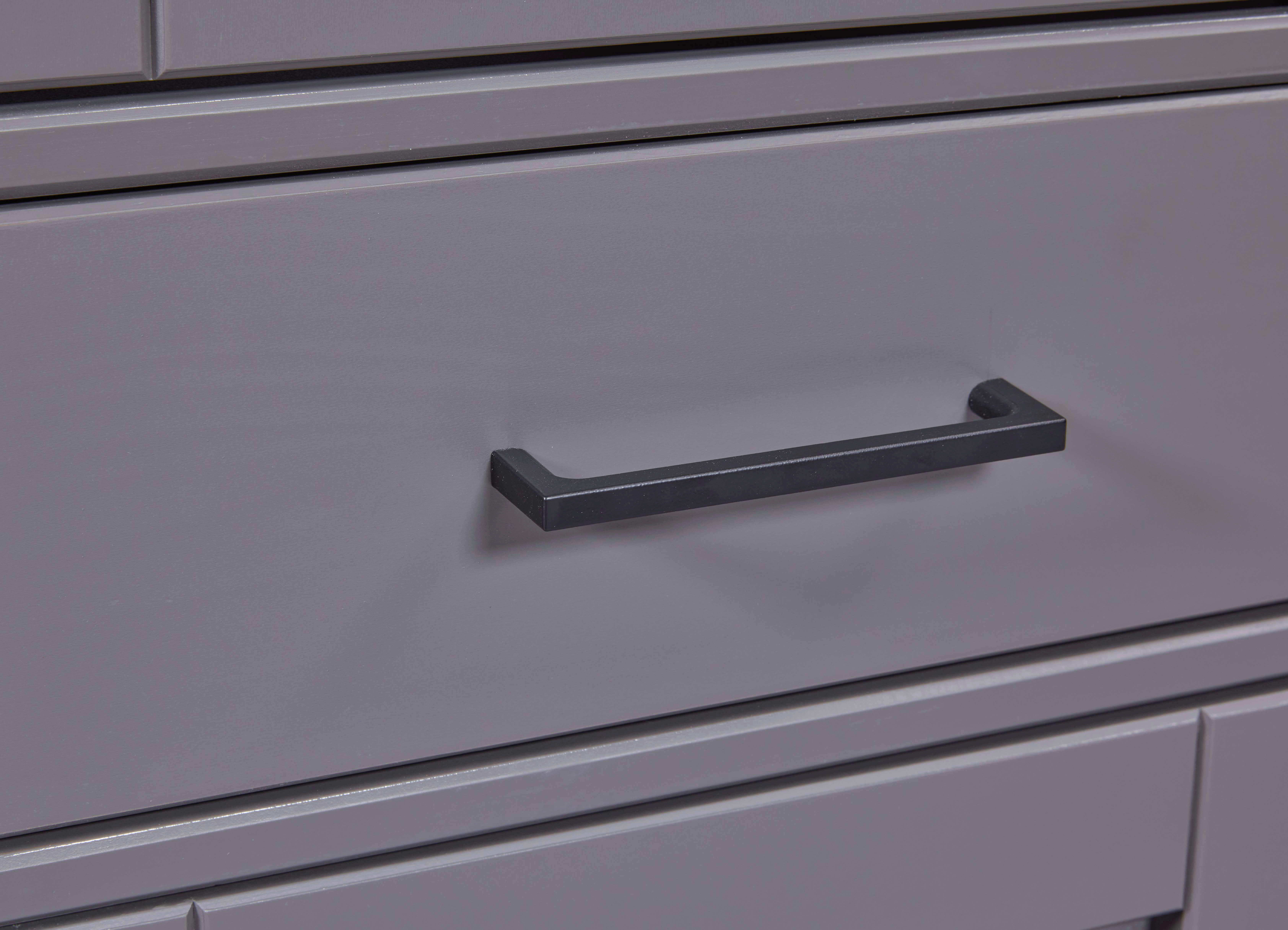 Vitrine Forenzo grau lackiert Holz B/H/L: ca. 38,4x190x90 cm Forenzo - grau (90,00/38,40/190,00cm) - Inter Link