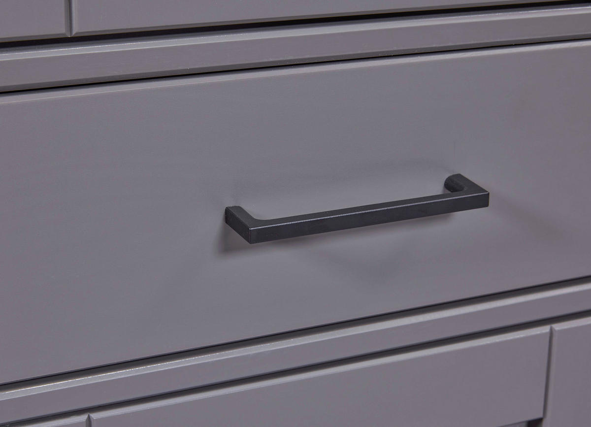 Vitrine Forenzo grau lackiert Holz B/H/L: ca. 38,4x190x90 cm Forenzo - grau (90,00/38,40/190,00cm) - Inter Link