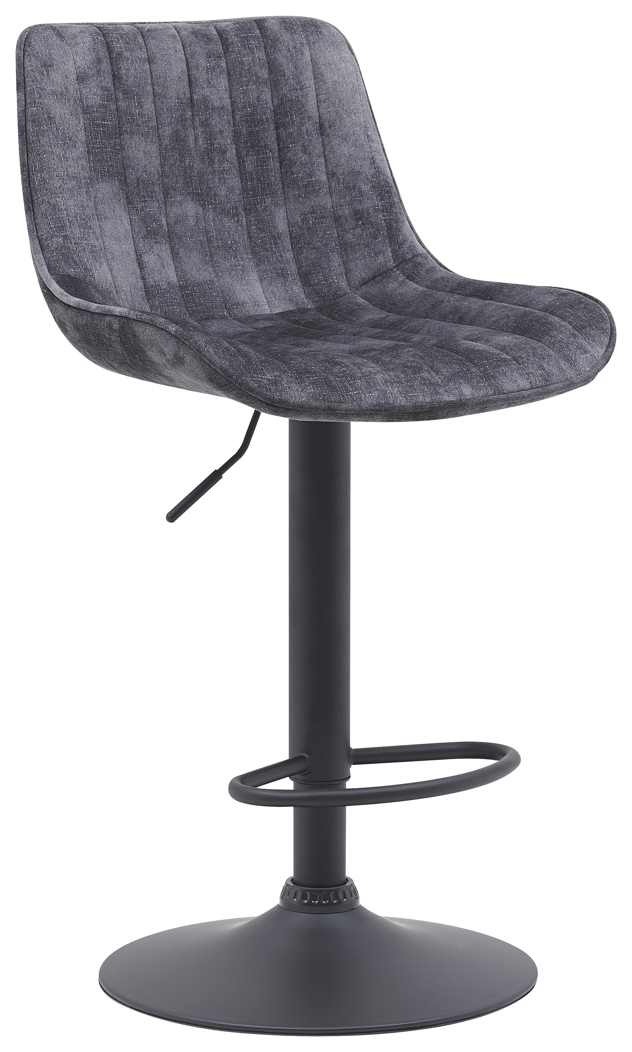 Barhocker Sabine anthrazit Microfaser B/H/T: ca. 44x88x54 cm Sabine - schwarz/anthrazit (44,00/88,00/54,00cm)