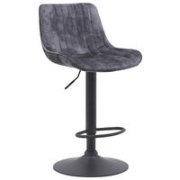 Barhocker Sabine anthrazit Microfaser B/H/T: ca. 44x88x54 cm Sabine - schwarz/anthrazit (44,00/88,00/54,00cm)
