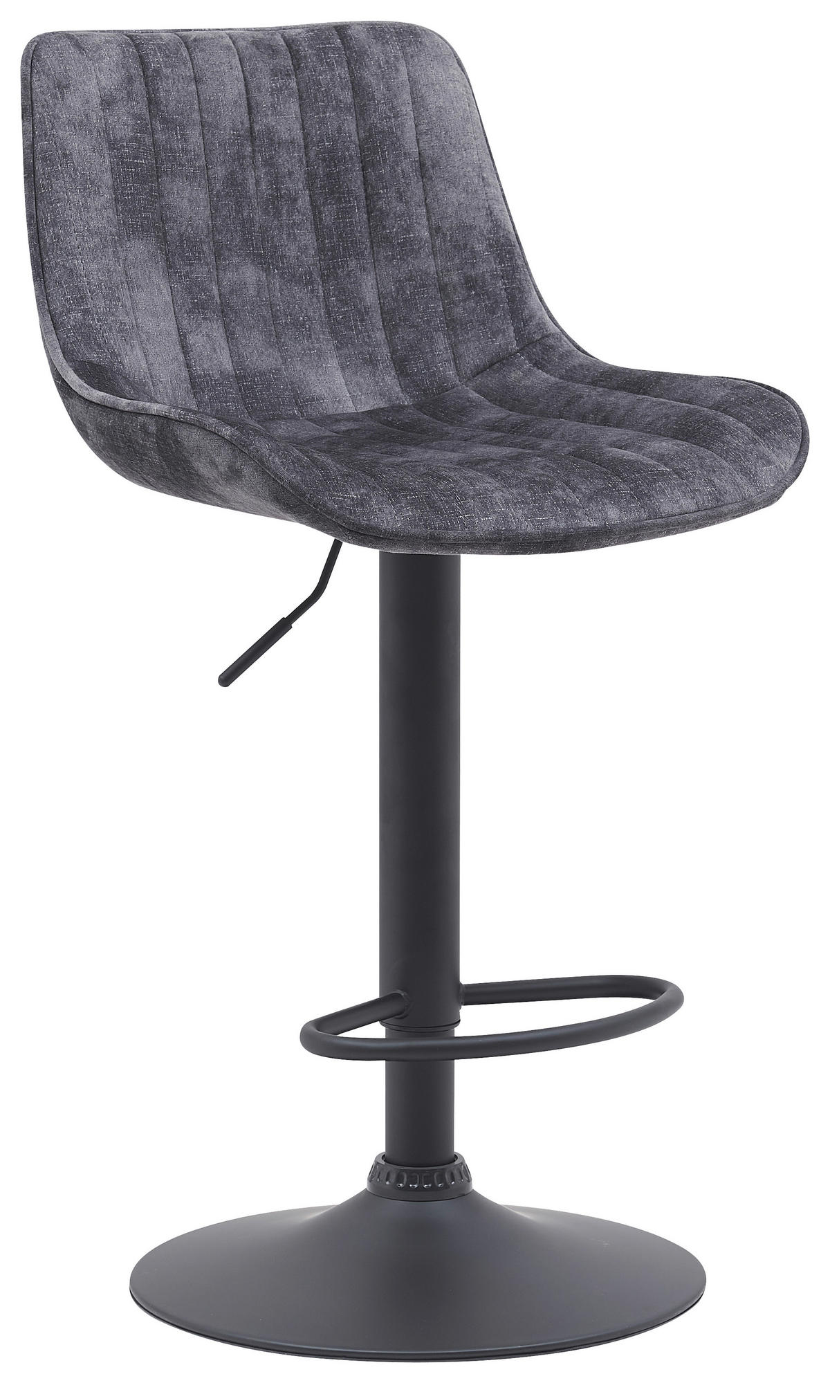 Barhocker Sabine anthrazit Microfaser B/H/T: ca. 44x88x54 cm Sabine - schwarz/anthrazit (44,00/88,00/54,00cm)