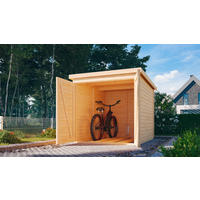 Karibu Fahrradgarage Jimmy natur B/H/T: ca. 163x167x216 cm Jimmy - natur (163,00/167,00/216,00cm) - Karibu