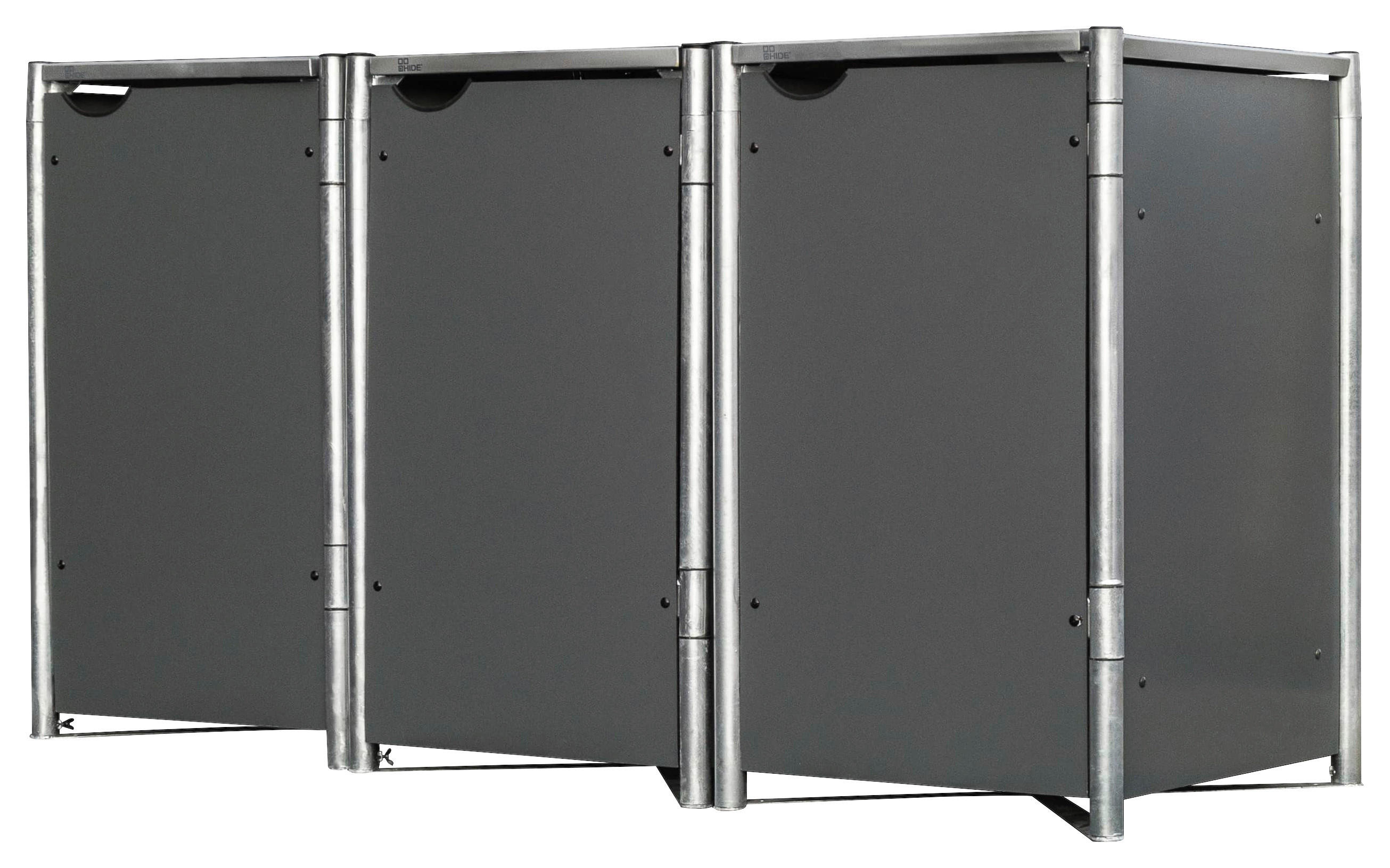 Hide Mülltonnenbox 3x 240 Liter grau B/H/T: ca. 209x115x81 cm günstig online kaufen