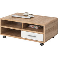 Couchtisch Miami Eiche Sonoma Nachbildung weiß Hochglanz B/H/T: ca. 100x41x60 cm Miami - Eiche/weiß (100,00/41,00/60,00cm)