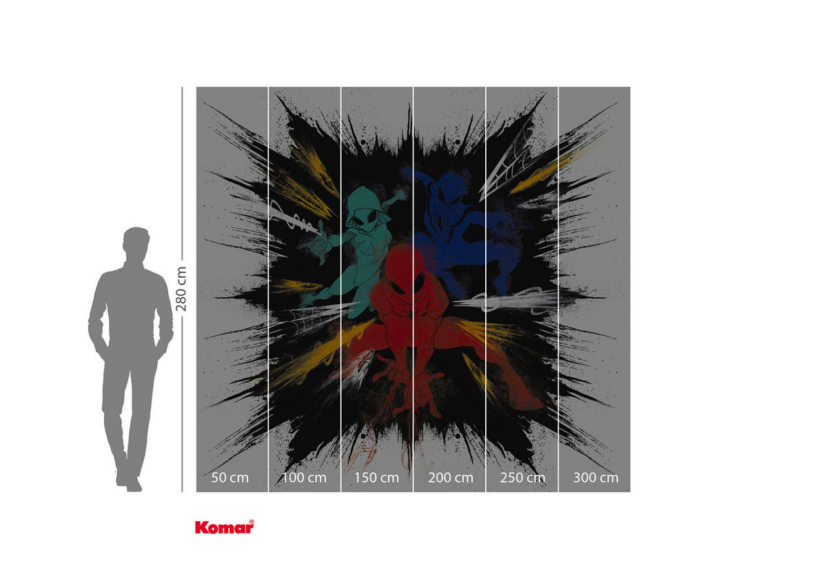Komar Fototapete Spider-Man Color Explosion B/H: ca. 300x280 cm Spider-Man Color Explosion - (300,00/280,00cm) - Komar