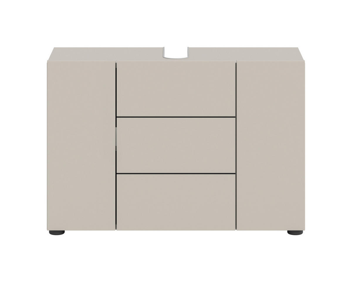 Waschbeckenunterschrank VIRA Cashmere schwarz B/H/T: ca. 82x56x34 cm VIRA - schwarz/Cashmere (82,00/56,00/34,00cm) - xonox.home