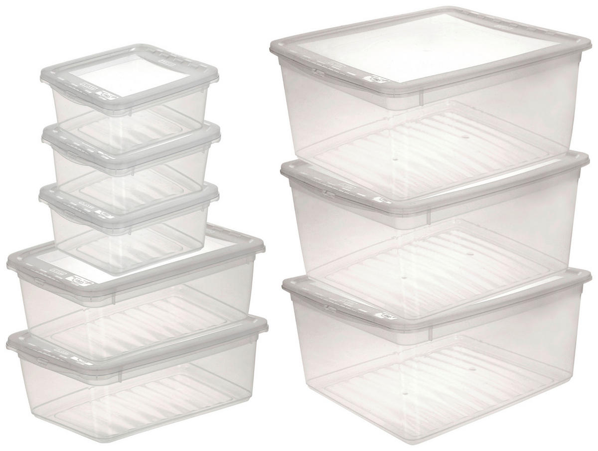 keeeper Box-Basixxset transparent B/H/L: ca. 33,5x25x39 cm Box-Basixxset_bea_8tlg. - transparent (39,00/33,50/25,00cm) - keeeper