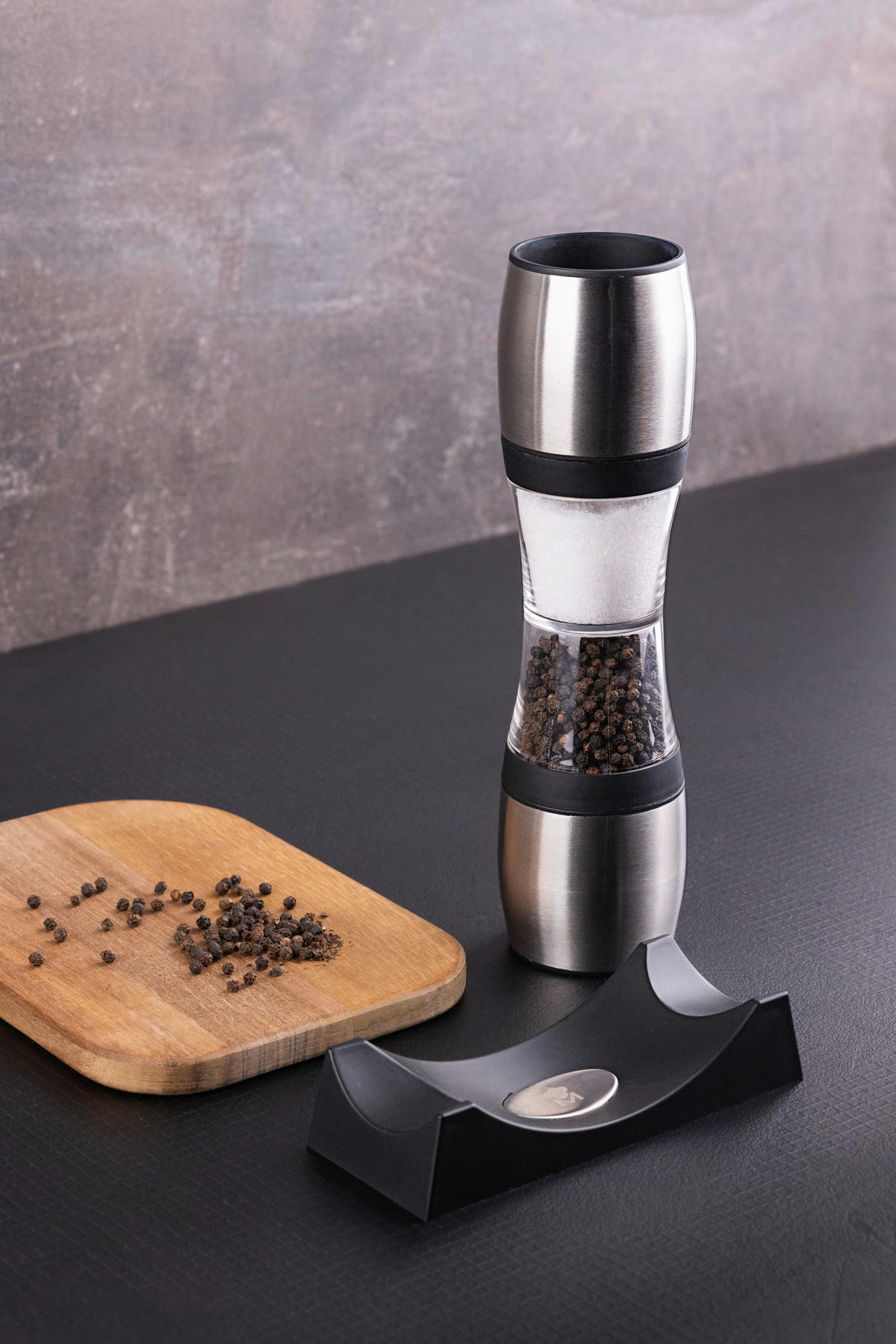 MASTERPRO Salz- u. Pfeffermühle FOODIES COLLECTION silber Edelstahl B/D: ca. 23x5 cm FOODIES COLLECTION - silber (5,00cm) - MASTERPRO