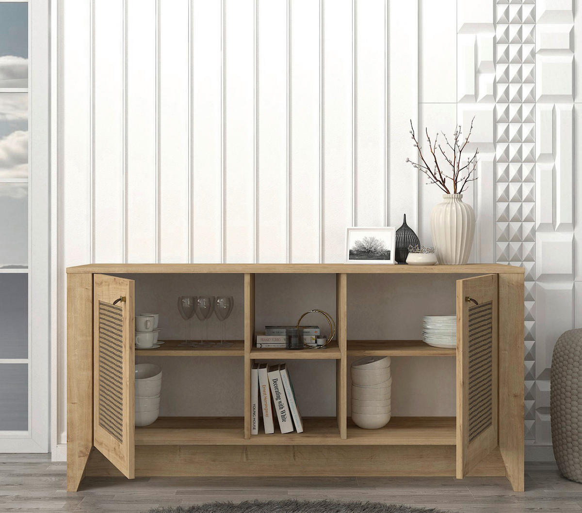 Sideboard Madura Saphir Nachbildung B/H/T: ca. 15x74x45 cm Madura - Saphir (15,00/74,00/45,00cm) - moebel17