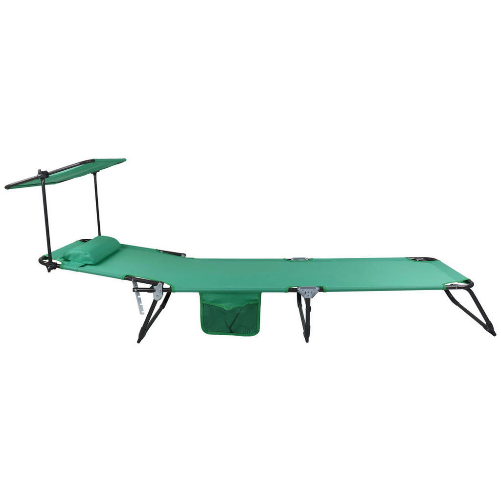 VCM Sonnenliege Bindox grün Stahl B/H/L... VCM Sonnenliege Bindox grün Stahl B/H/L...