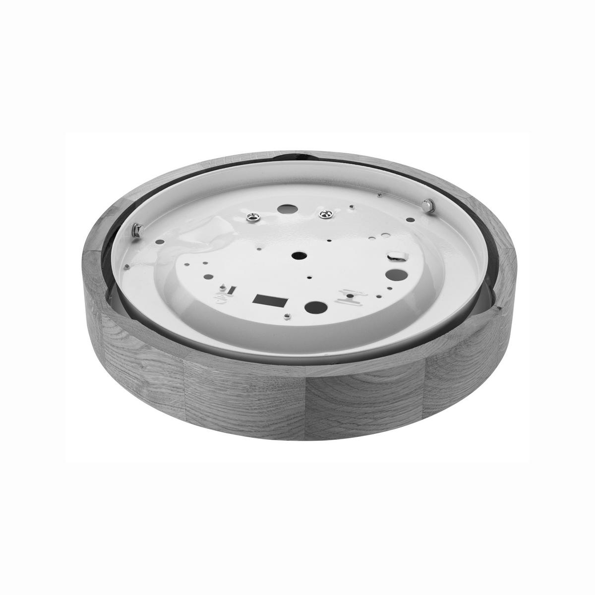 Lamkur Deckenleuchte dunkelbraun Holz Glas B/H/L: ca. 28,5x12x28,5 cm 1 Brennstellen Anello - dunkelbraun (28,50/28,50/12,00cm) - Lamkur