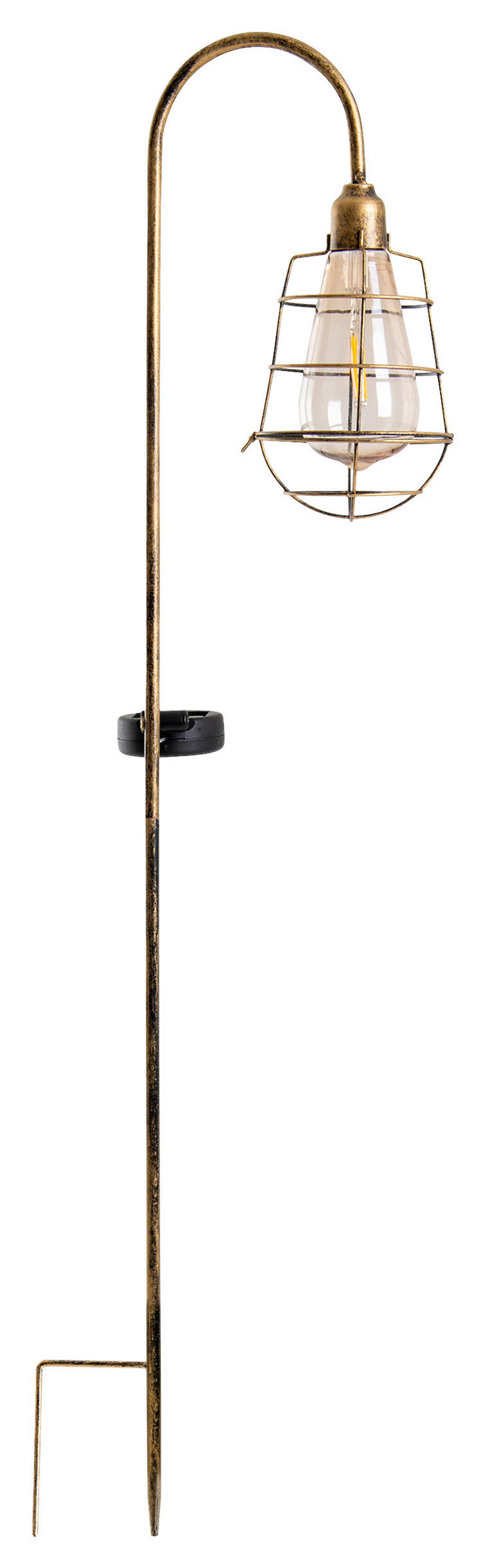 LED-Solarleuchte 4129502 messing Metall H: ca. 76,5 cm 2er-Set LED Solar-Erdspieß "GITTI" - messing (76,50cm) - Näve Leuchten