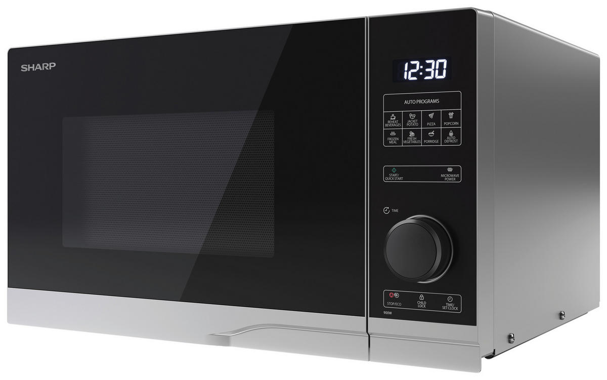 Sharp Mikrowelle YC-PS254AE-S silber Glas B/H/T: ca. 48,3x28,1x40,3 cm Mikrowelle YC-PS254AE-S Sharp - silber (48,30/28,10/40,30cm) - Sharp