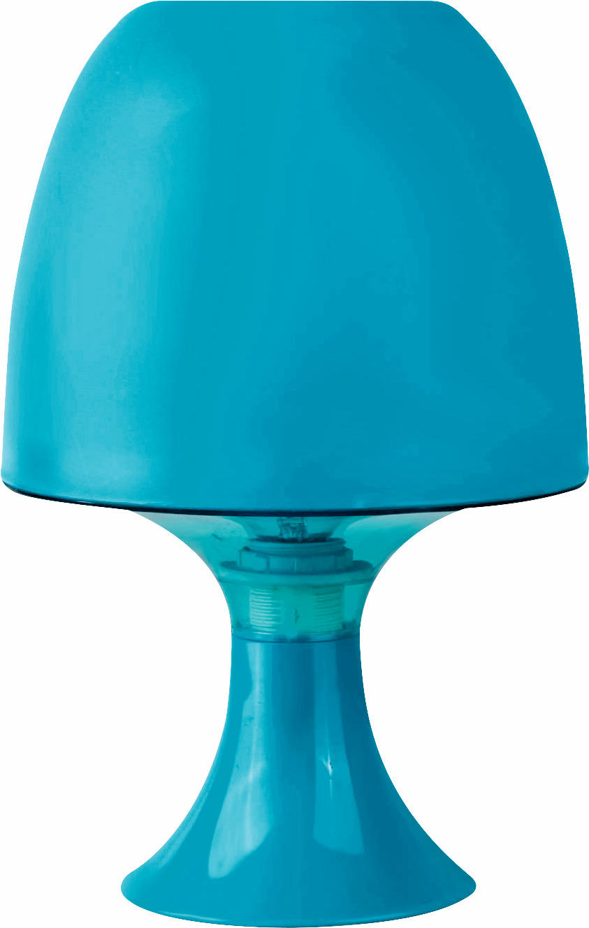 POCOline Tischleuchte blau Kunststoff H: ca. 24 cm E14 1 Brennstellen Sveta - blau (24,00cm)