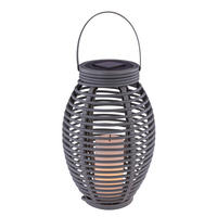 LED-Solarleuchte grau Kunststoff H/D: ca. 35x18,5 cm SOLAR - grau (18,50/35,00cm) - GLOBO