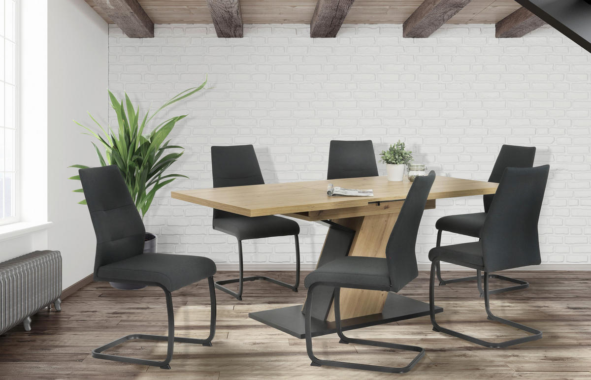 Esstisch JEANETTE Eiche Artisan Nachbildung B/H/T: ca. 140x76x90 cm JEANETTE - Eiche (140,00/76,00/90,00cm) - Hela