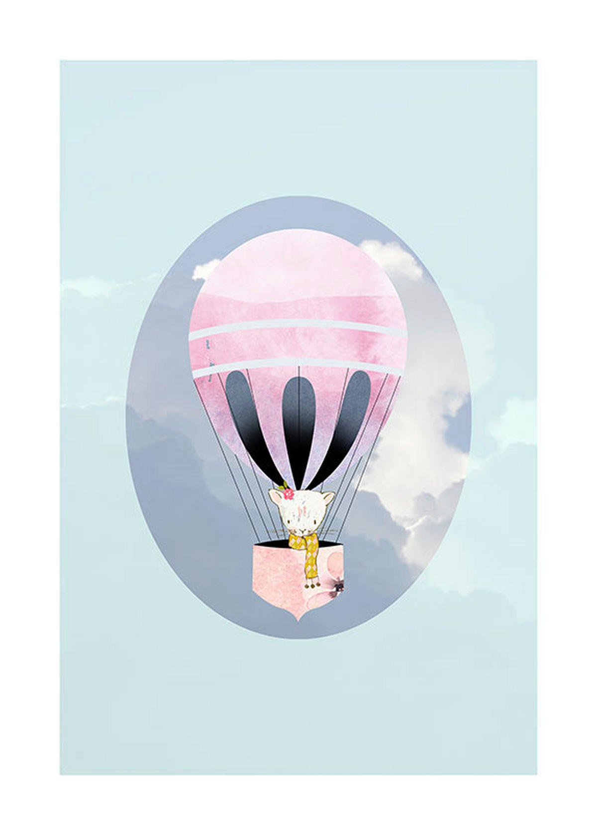 Komar Poster Happy Balloon Green Luftballons Happy Balloon Green - Komar