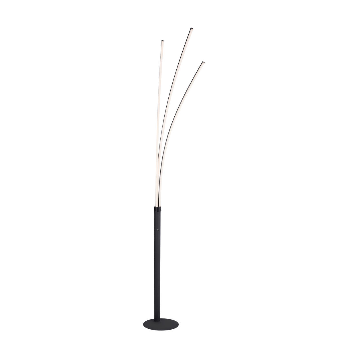 Just Light LED-Stehleuchte MAJA 15383-18 schwarz Eisen Kunststoff B/H/T: ca. 58x215x80 cm 3 Brennstellen MAJA - schwarz (58,00/215,00/80,00cm) - Just Light