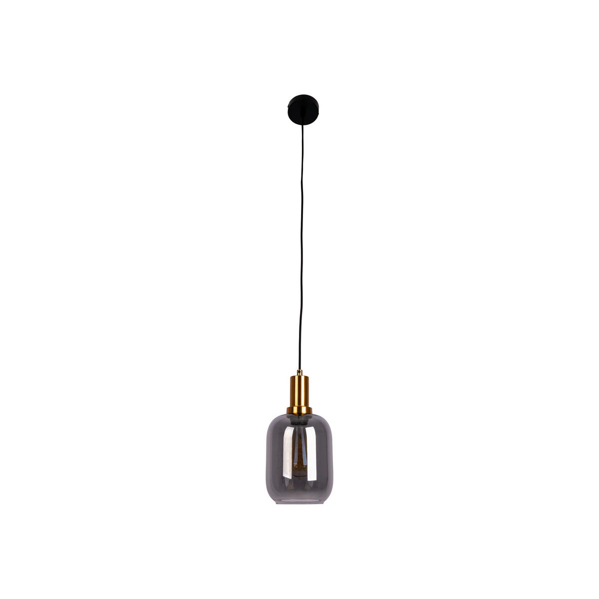 Näve Leuchten Pendelleuchte schwarz Metall Glas B/H/T/D: ca. 21,2x150x21,2x21,2 cm E27 1 Brennstellen FUMO - schwarz (21,20/150,00/21,20cm) - Näve Leuchten