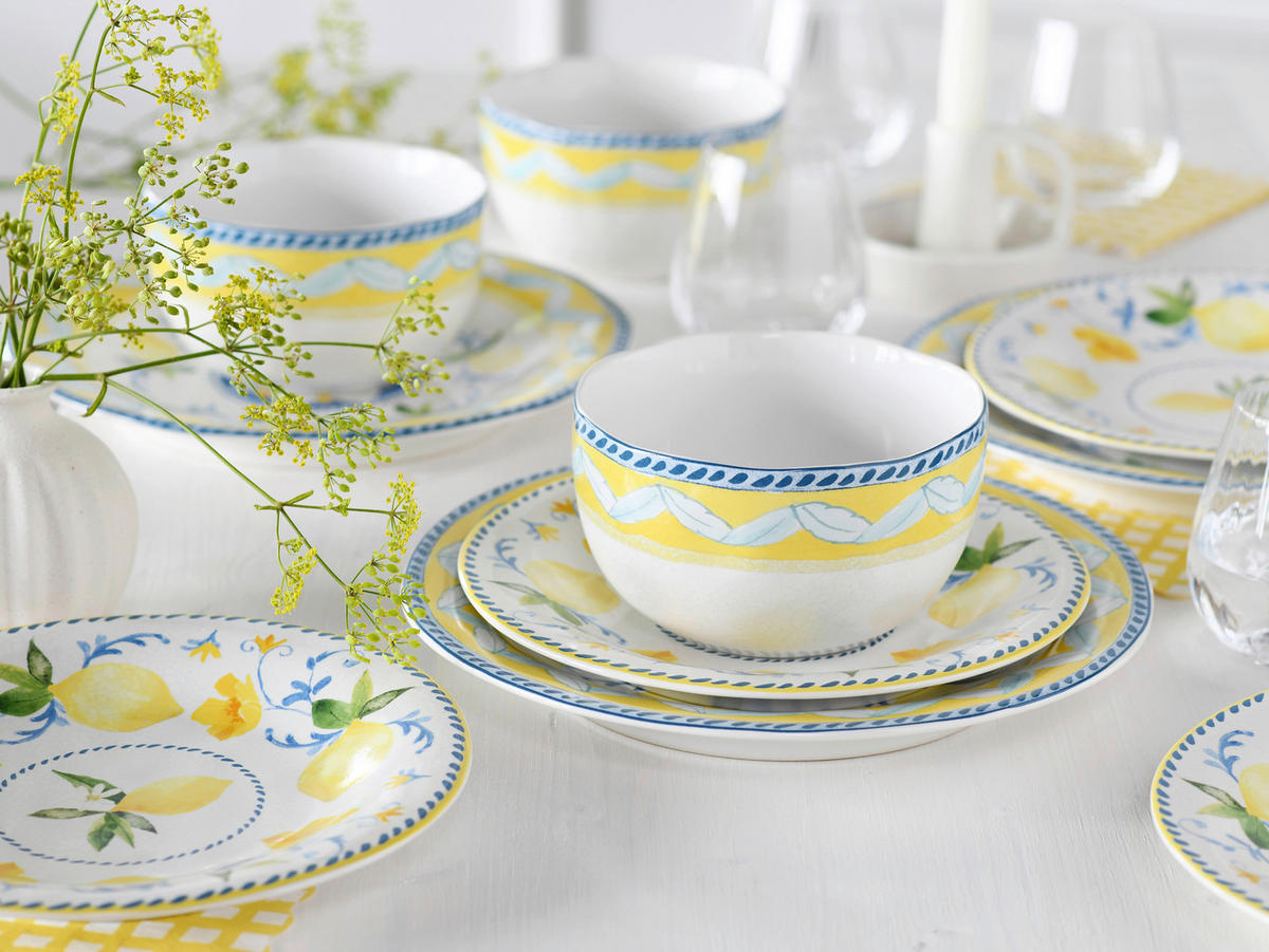 CreaTable Tafelservice Lemona bunt Steinzeug 12 tlg. Lemona - bunt - CreaTable