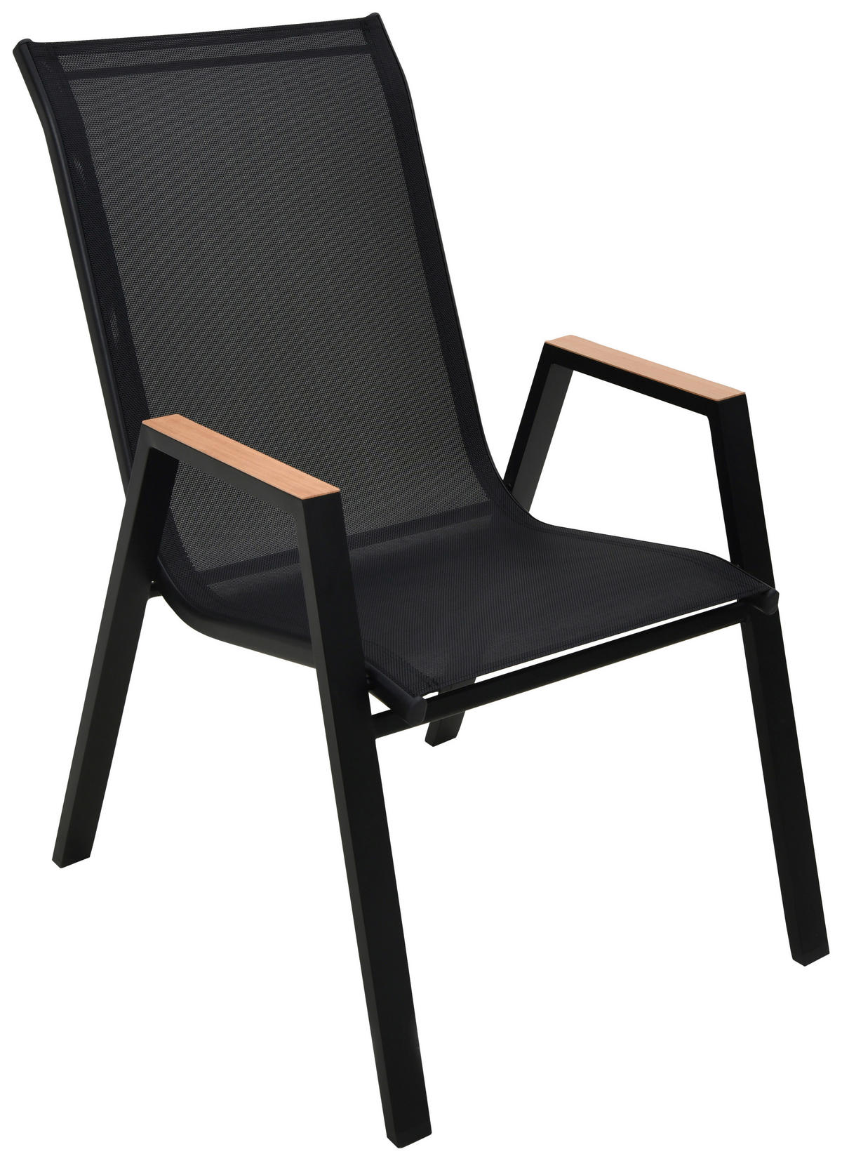 POCOline Stapelstuhl Bari schwarz Stahlrohr B/H/L: ca. 74x91x55 cm Bari - schwarz (55,00/74,00/91,00cm) - POCOline