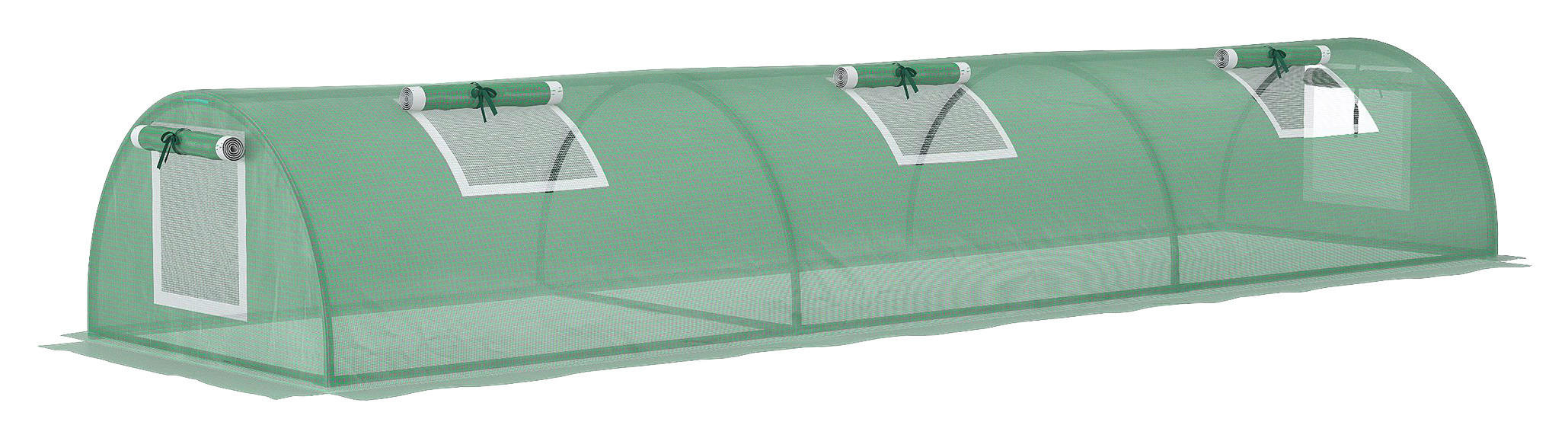 Outsunny Gewächshaus B/H/L: ca. 80x45x300 cm Gewächshaus - grün (300,00/80,00/45,00cm) - Outsunny