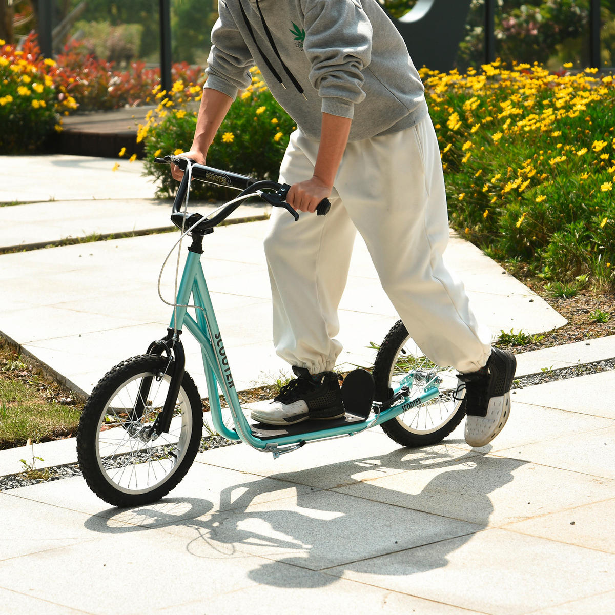 HOMCOM Kinderscooter blau Kinderscooter 371-021BU - blau (139,00/58,00/96,00cm) - HOMCOM
