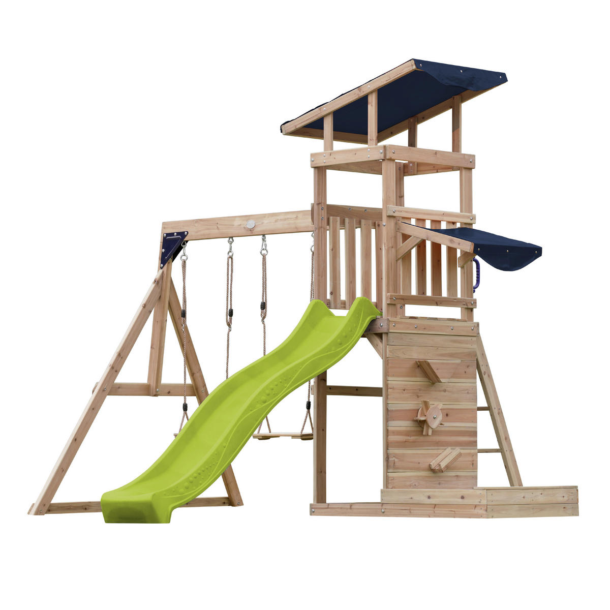 AXI Spielturm Malik braun B/H/L: ca. 345x270x336 cm Malik - braun/grün (336,00/345,00/270,00cm) - AXI