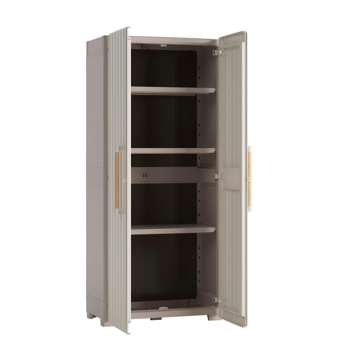 Keter Kunststoffschrank Groove beige Kunststoff B/H/T: ca. 80x180x45 cm Groove - beige (80,00/180,00/45,00cm) - Keter
