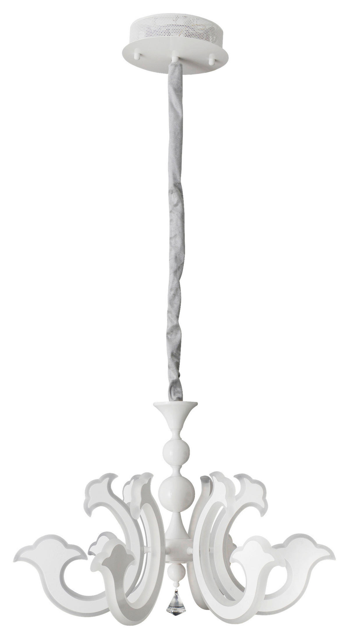 Näve Leuchten LED-Pendelleuchte weiß Kunststoff Metall B/H/T/D: ca. 66x120x66x66 cm LUDWIG - weiß (66,00/120,00/66,00cm) - Näve Leuchten