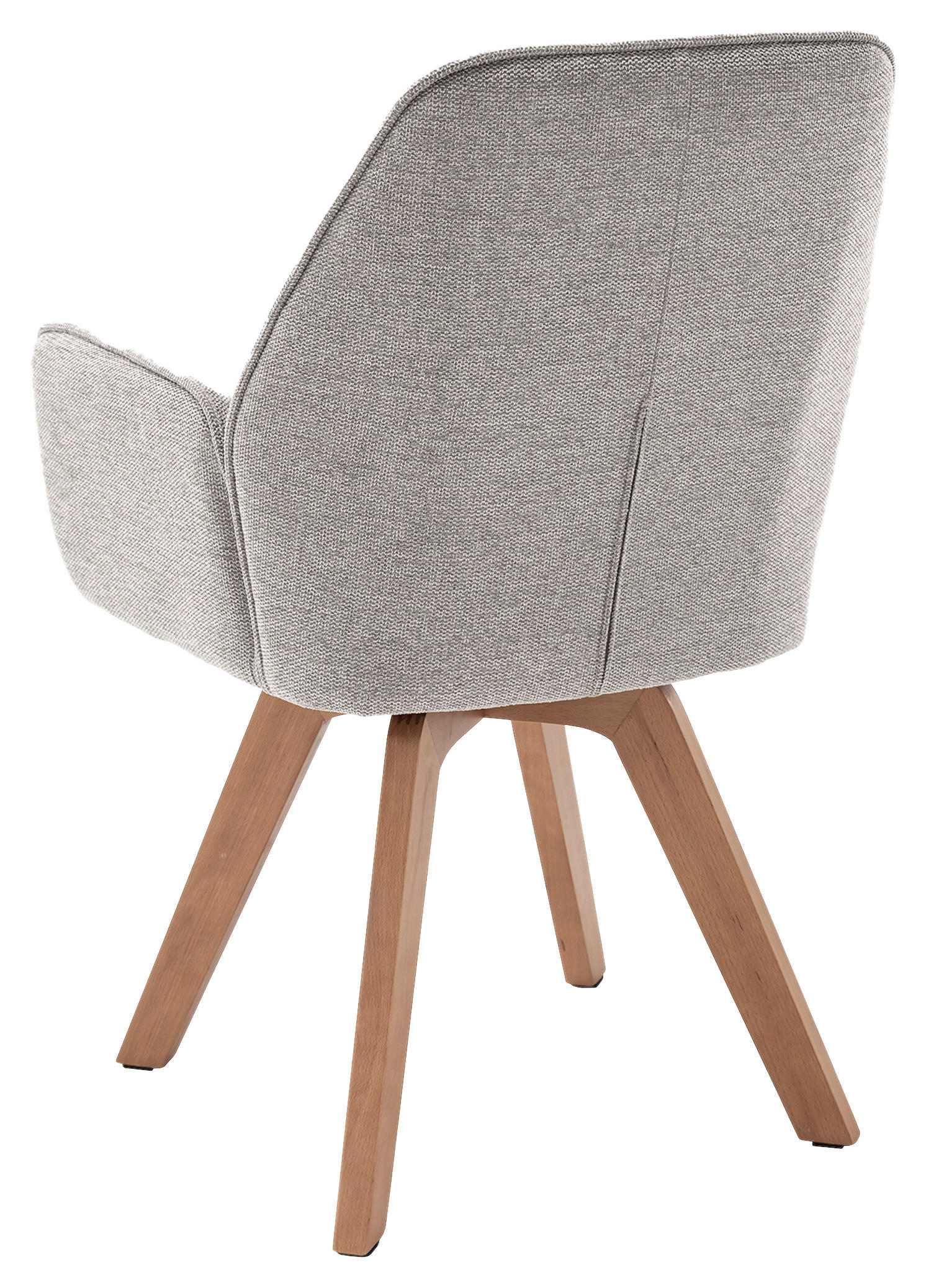 Stuhl TONY Eiche grau Holz Stoff B/H/T: ca. 57x89x61 cm TONY - Eiche/grau (57,00/89,00/61,00cm) - byLIVING