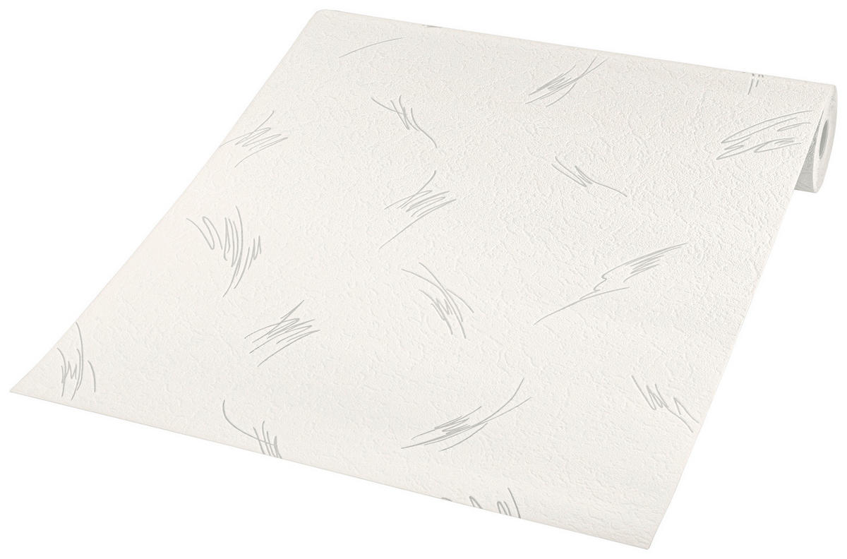 Vinyltapete Struktur weiß B/L: ca. 53x1005 cm Vinyltapete_3347-18 - weiß (53,00/1005,00cm)