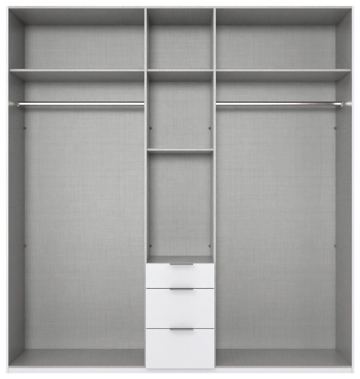 Kleiderschrank New York C Alpinweiß B/H/T: ca. 225x236x58 cm New York C - Alpinweiß/grau (225,00/236,00/58,00cm)