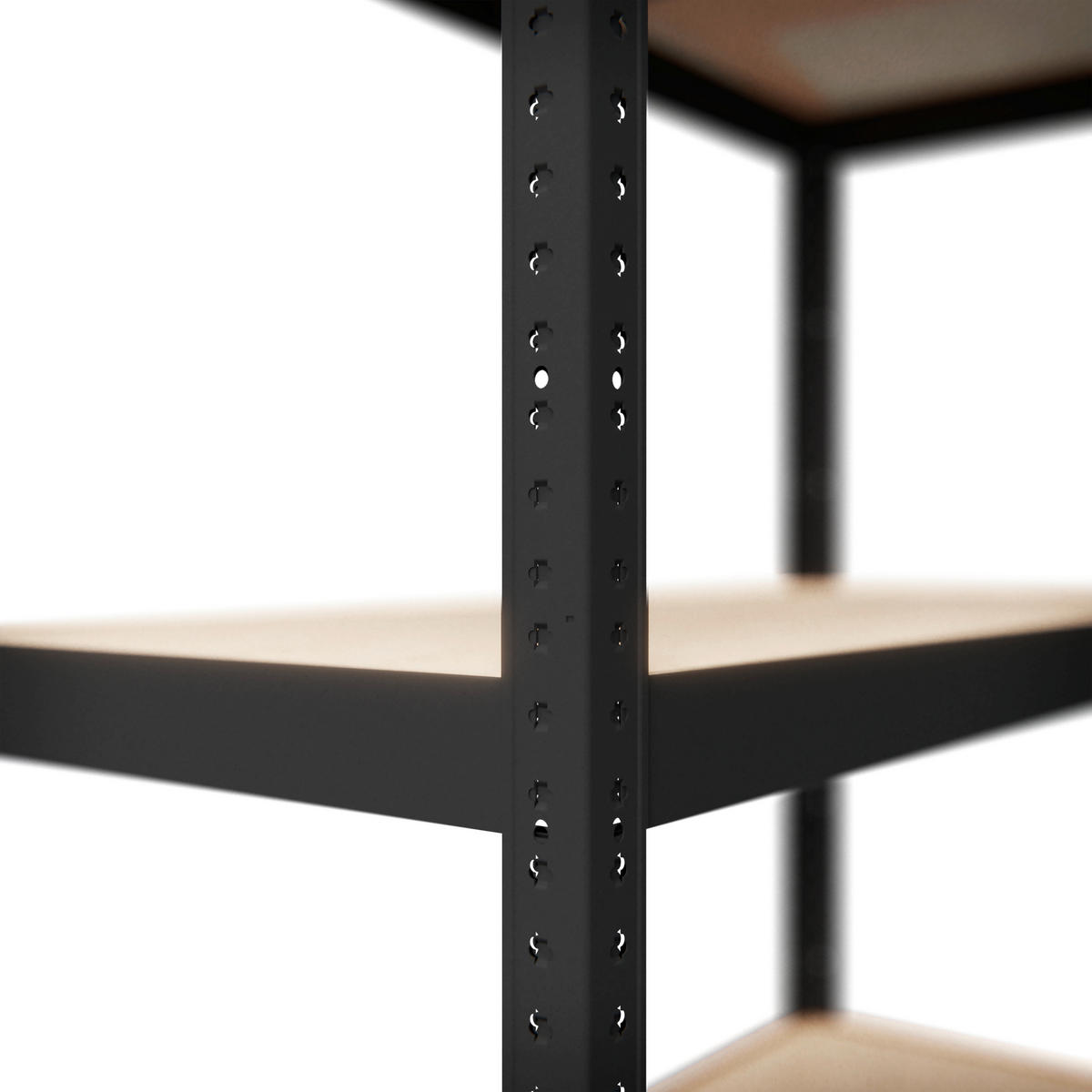 Regal schwarz B/H/T: ca. 90x180x60 cm Schwerlaststeckregal 180x90x60cm - schwarz (90,00/180,00/60,00cm)