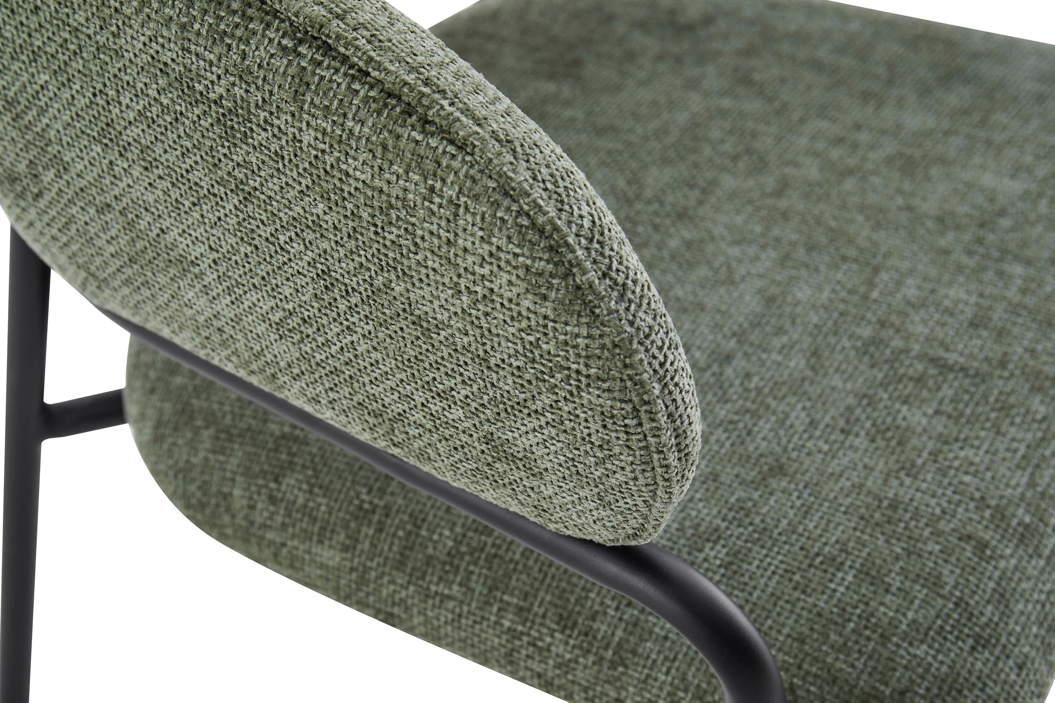 Stuhl CURVE schwarz grün Metall Stoff B/H/T: ca. 60x86x58 cm CURVE - schwarz/grün (60,00/86,00/58,00cm) - byLIVING