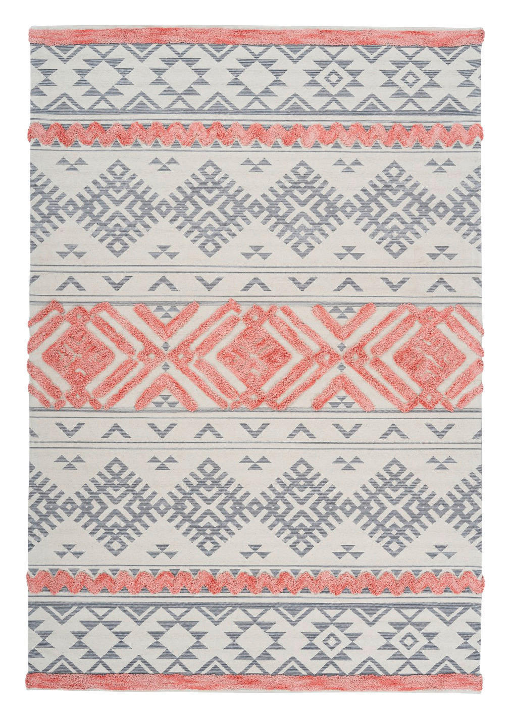 Arte Espina Kurzflorteppich Ethnie 225 apricot B/H/L: ca. 160x1x230 cm Ethnie 225 - apricot/grau (230,00/160,00/1,00cm) - Arte Espina