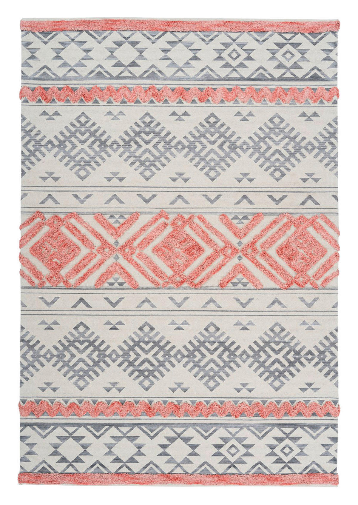 Arte Espina Kurzflorteppich Ethnie 225 apricot B/H/L: ca. 160x1x230 cm Ethnie 225 - apricot/grau (230,00/160,00/1,00cm) - Arte Espina