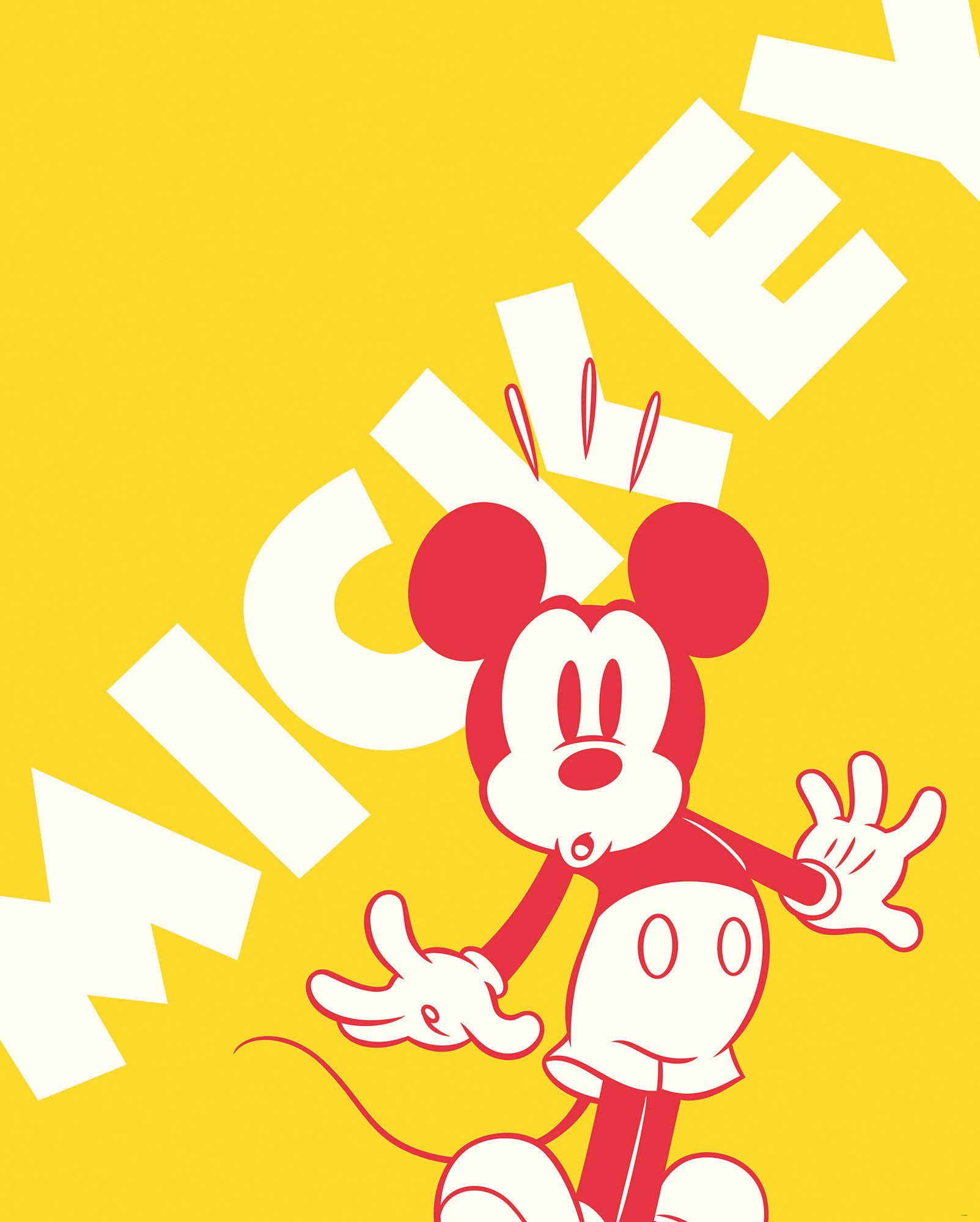 Komar Fototapete Mickey Contrast B/L: ca. 200x250 cm Mickey Contrast - (200,00/250,00cm) - Komar