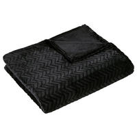 Flanelldecke Flanelldecke_Louise 180x210 schwarz - schwarz (180,00/210,00cm)