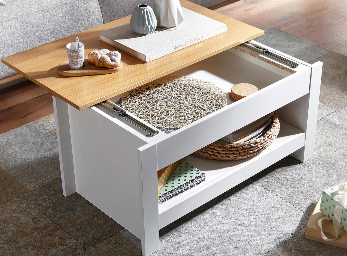 Couchtisch weiß B/H/T: ca. 47x45x85 cm Couchtisch - weiß (47,00/45,00/85,00cm) - Wohnling