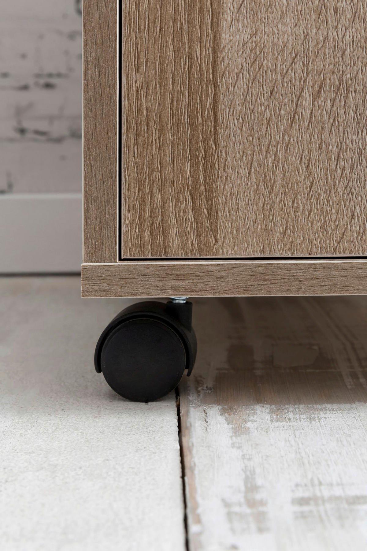 Rollcontainer braun Spanplatte B/H/T: ca. 33x60x38 cm Rollcontainer - braun (33,00/60,00/38,00cm) - Wohnling