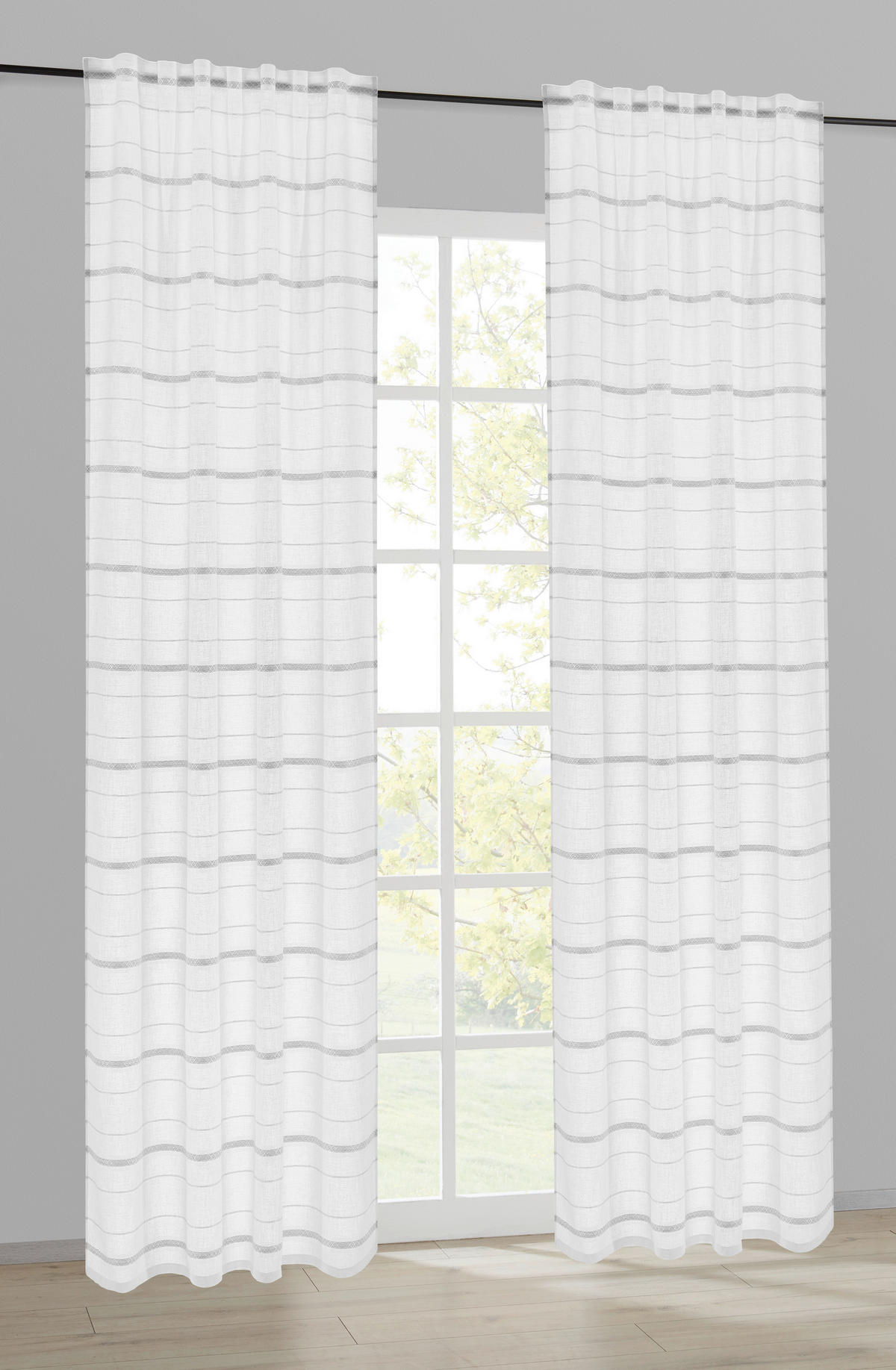 Kombivorhang Mascha silber B/L: ca. 140x245 cm Mascha - silber (140,00/245,00cm) - POCOline