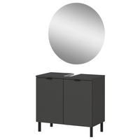 Badezimmer-Set 9918-547 Graphit Optik B/H/T: ca. 60x200x34 cm 9918-547 - Graphit (60,00/200,00/34,00cm) - Germania