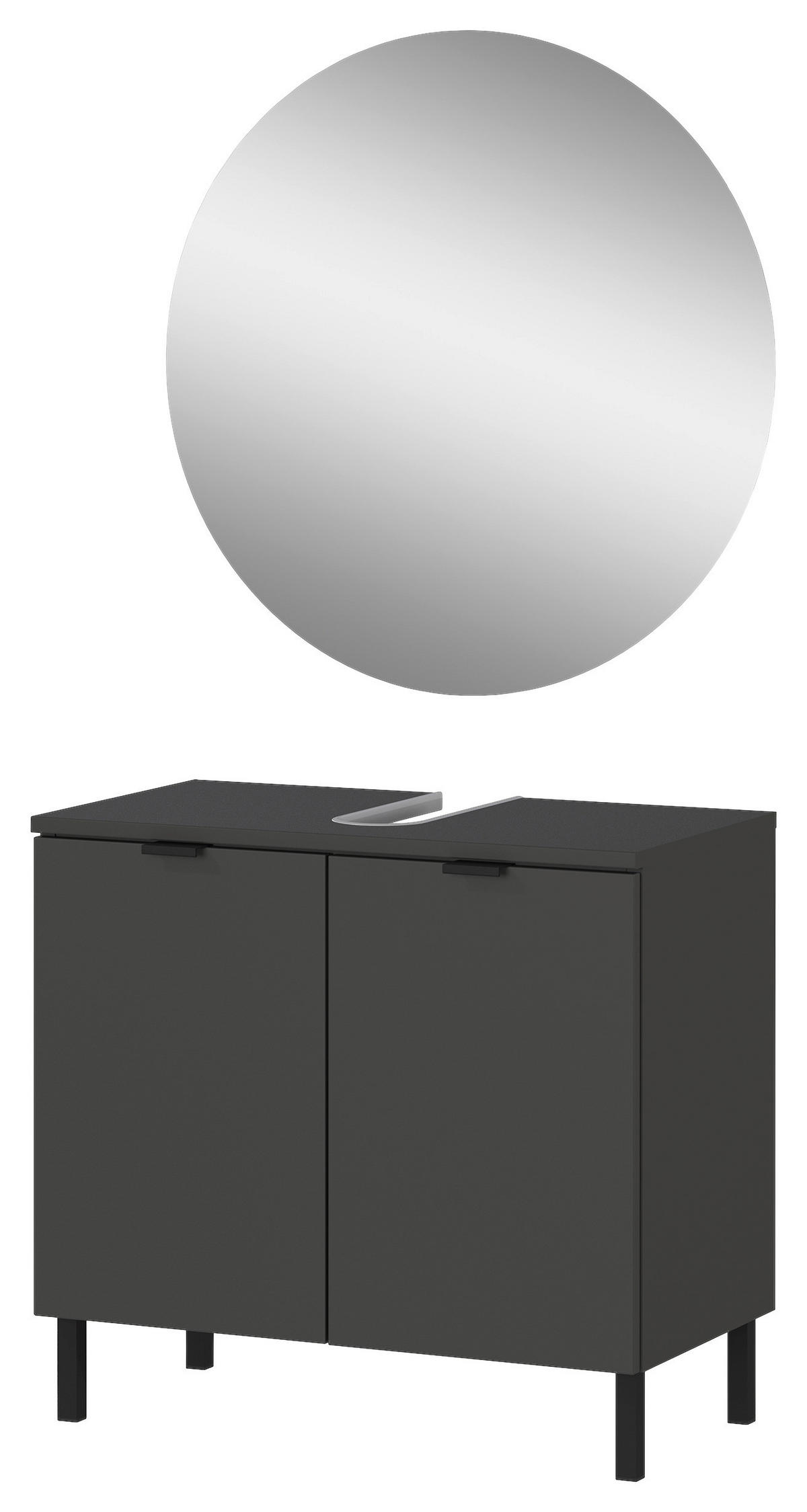 Badezimmer-Set 9918-547 Graphit Optik B/H/T: ca. 60x200x34 cm 9918-547 - Graphit (60,00/200,00/34,00cm) - Germania