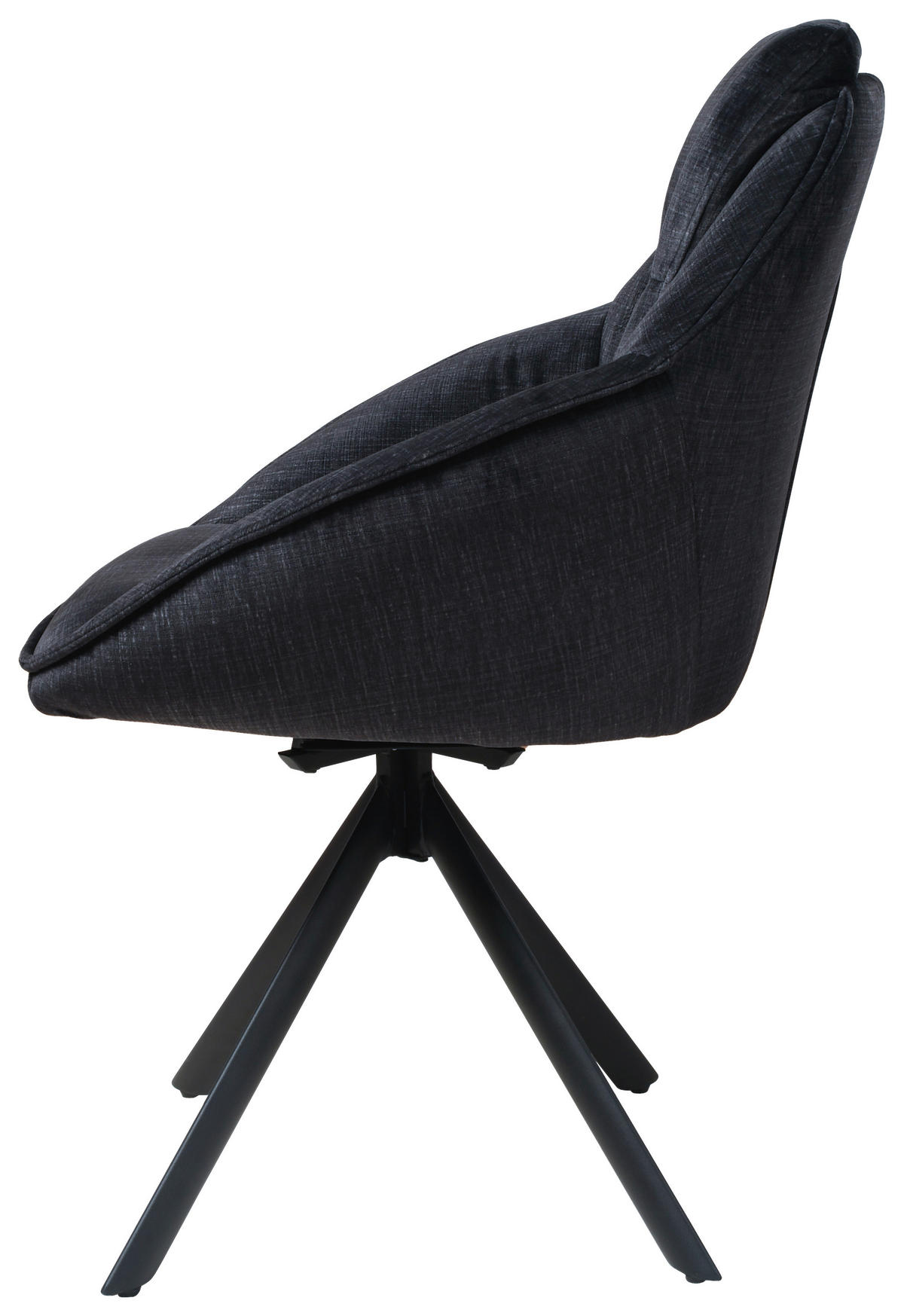 Drehstuhl Brisbane anthrazit Samt B/H/T: ca. 62x92x59 cm Brisbane - schwarz/anthrazit (62,00/92,00/59,00cm)