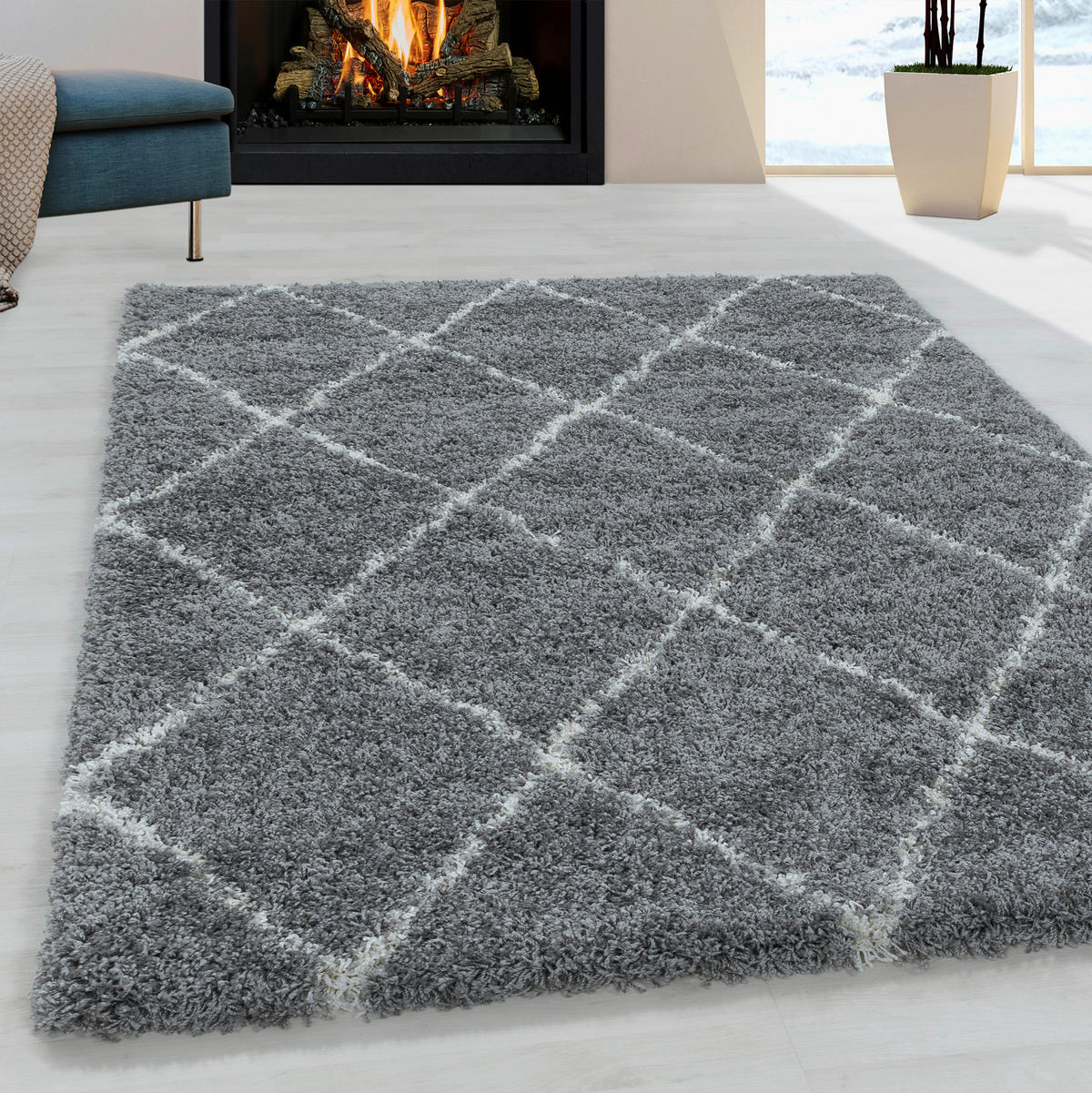 Ayyildiz Teppich ALVOR grau B/L: ca. 80x250 cm ALVOR - grau (80,00/250,00cm) - Ayyildiz