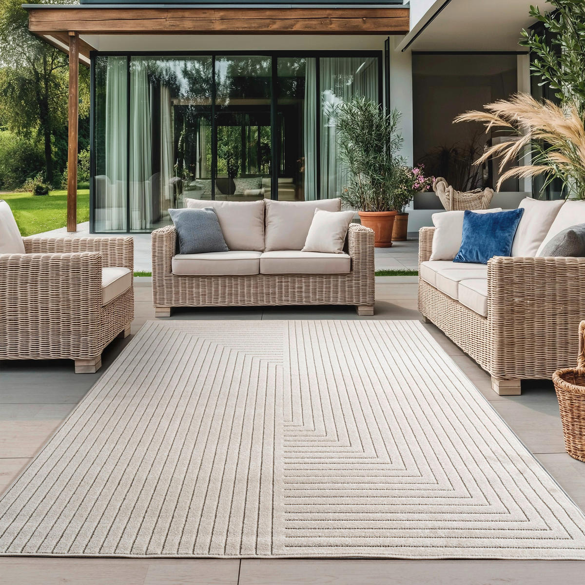 Ayyildiz In-/Outdoor-Teppich NOVA creme B/L: ca. 120x170 cm NOVA - creme (120,00/170,00cm) - Ayyildiz