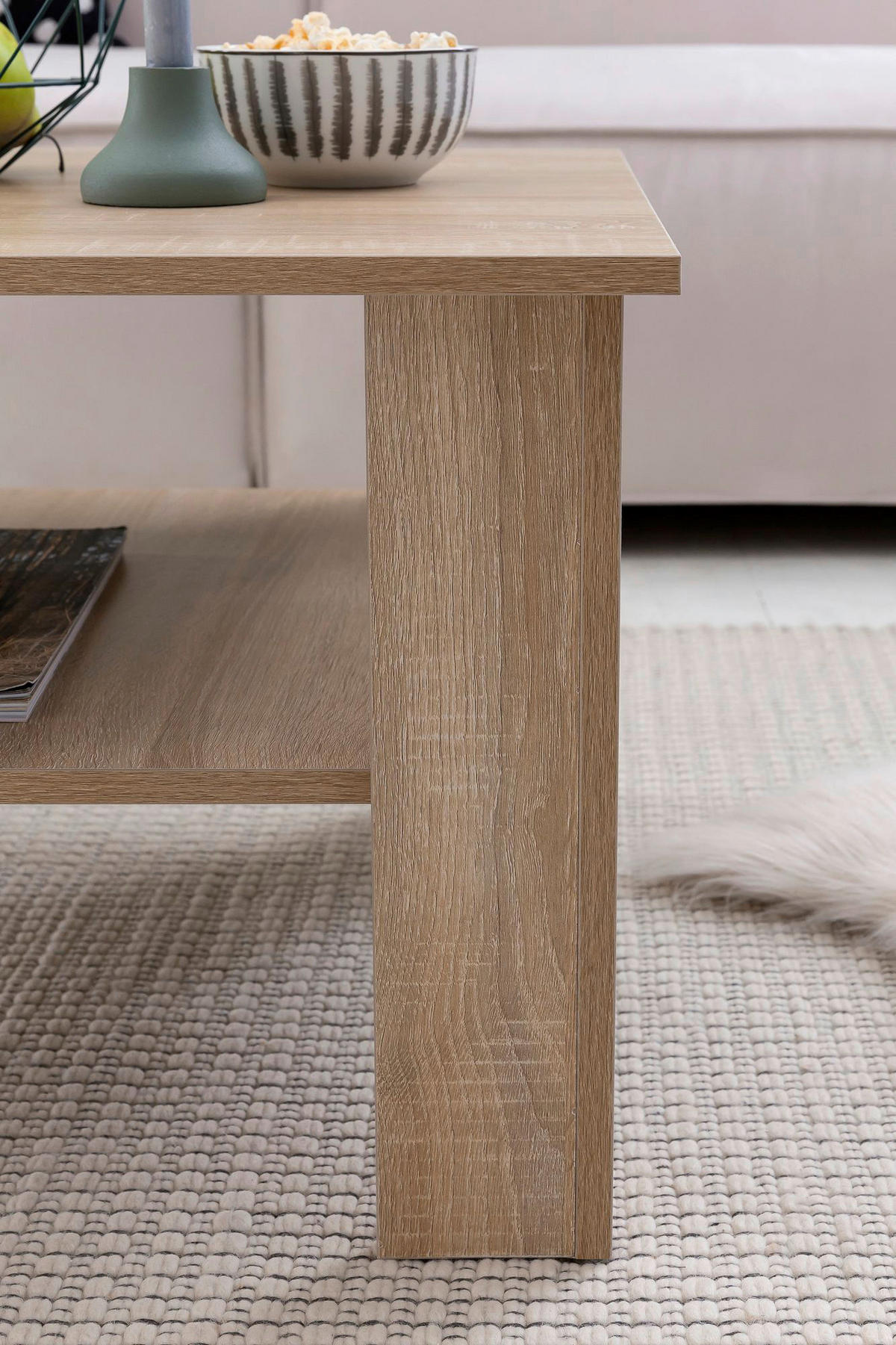 Couchtisch braun B/H/T: ca. 60x42x60 cm Couchtisch - braun (60,00/42,00/60,00cm) - Wohnling