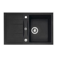 Naber Einbauspüle Corto 780 schwarz Granit B/H/T: ca. 78x20x50 cm Corto 780 - schwarz (78,00/20,00/50,00cm) - Naber