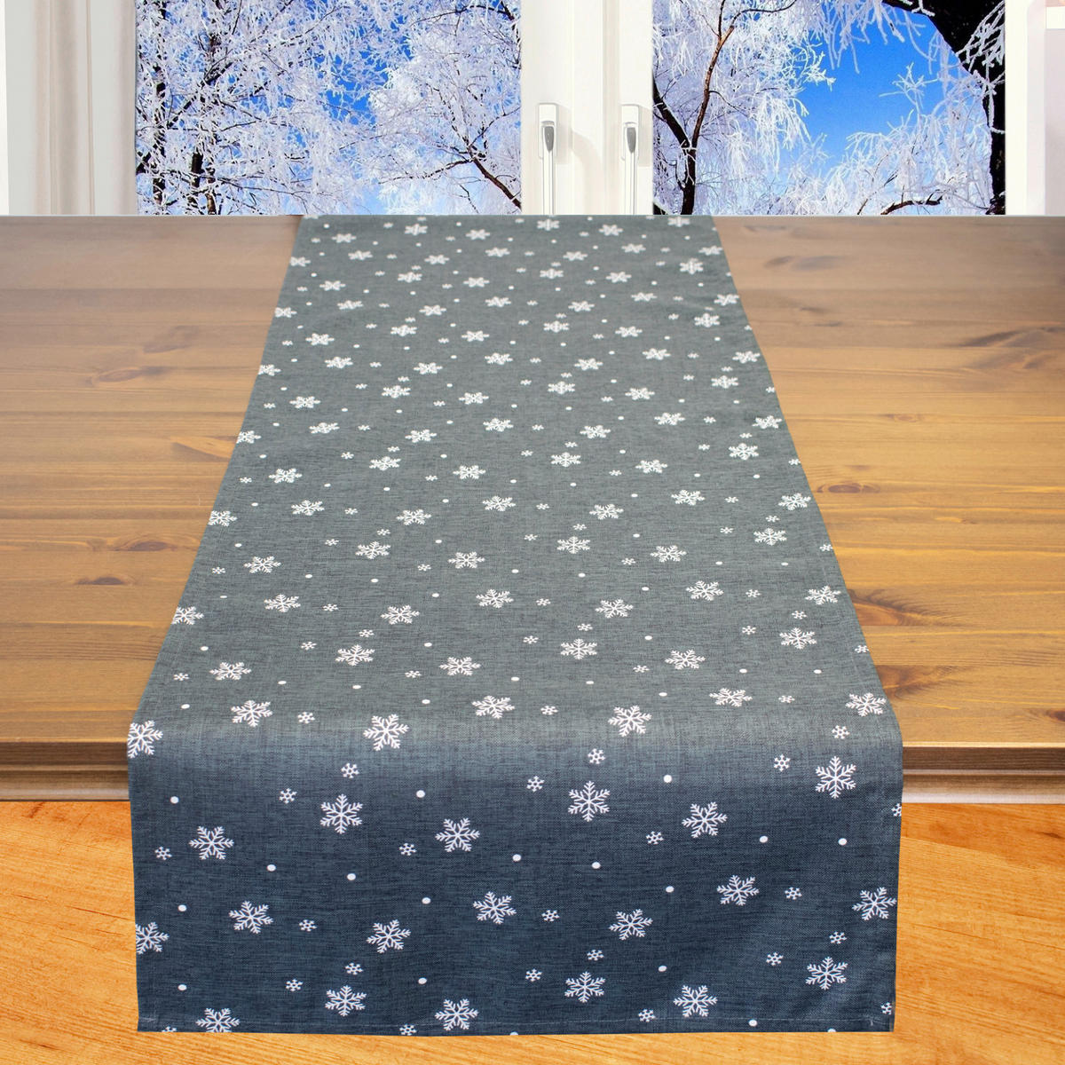 Tischläufer Tischläufer Schneeflocke 40x140cm - rot (40,00/100,00cm)